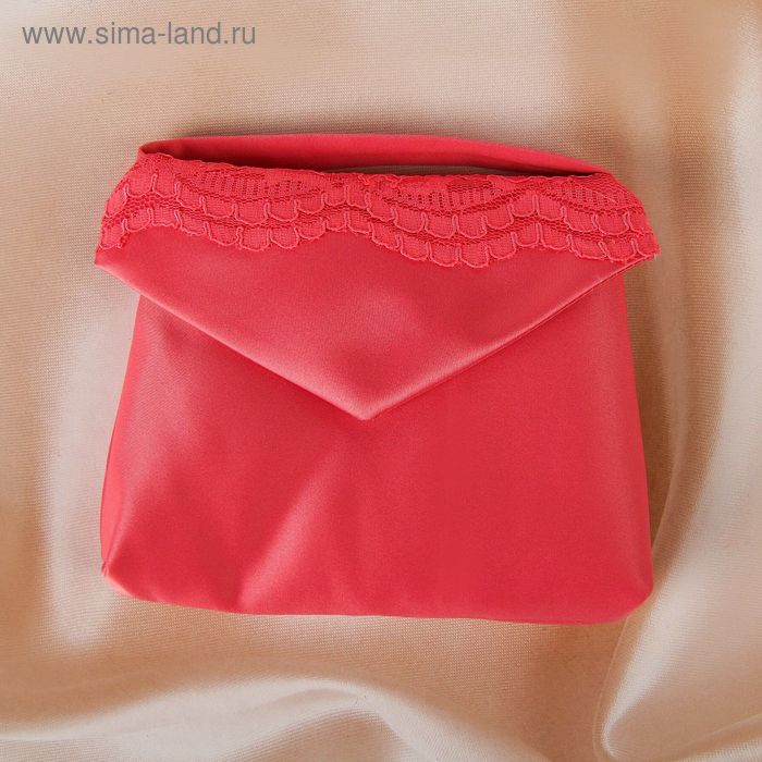 Свадебная сумочка-клатч, цвет коралловый - Фото 1