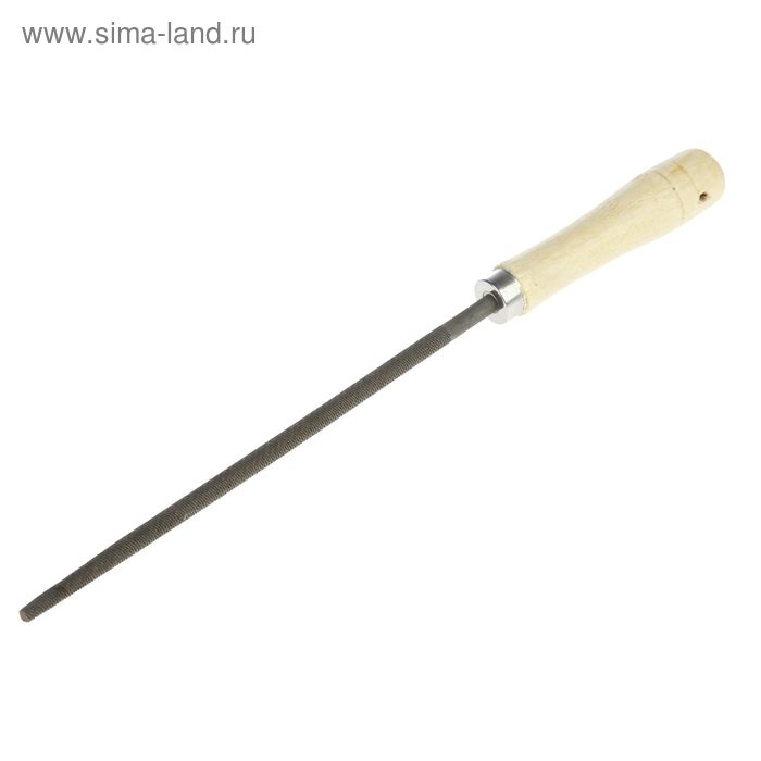Напильник КУРС, деревянная ручка, круглый, 200 мм - Фото 1