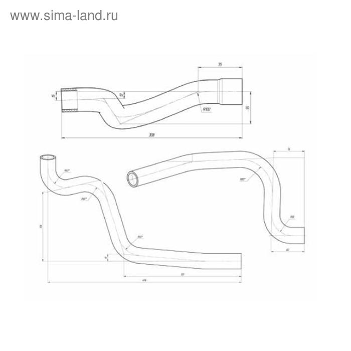 Комплект патрубков охлаждения Гранта AT Lada 2190-1303025, LUZAR LPK 01192 - Фото 1