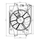 Электровентилятор охлаждения Logan II (12-)/Vesta (15-) A/C+ с кожухом Renault 214816812R, LUZAR LFK 0979 - Фото 2