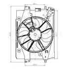 Электровентилятор охлаждения Logan II (12-)/Vesta (15-) A/C+ с кожухом Renault 214816812R, LUZAR LFK 0979 - Фото 3