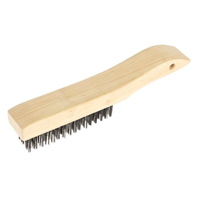 Щетка зачистная СИБРТЕХ, 6-и рядная, закаленная прямая проволока с деревянной ручкой