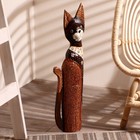 Сувенир дерево "Кошка мраморная с цветами на шубке" 60х18х5,5 см 2028077 - фото 14456004