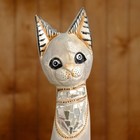 Сувенир дерево "Кошка в зеркальном галстуке" 60х15х5 см - фото 53658783