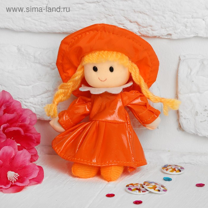 Мягкая игрушка «Кукла мини», в передничке и шляпке, цвета МИКС - Фото 1