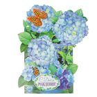 Открытка трёхмерная "С Днем Рождения" голубые цветы, бабочки, супергигант - Фото 1