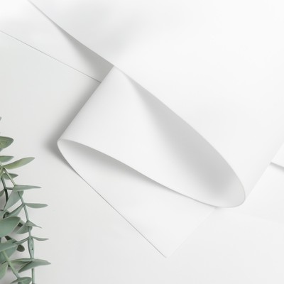 Фоамиран иранский, 0.8-1 мм, белый/101, 60×70 см