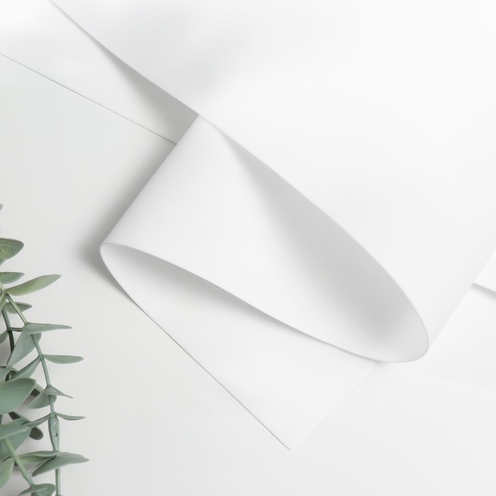 Фоамиран иранский, 0.8-1 мм, белый/101, 60×70 см