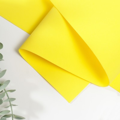 Фоамиран иранский, 0.8-1 мм, жёлтый/112, 60×70 см