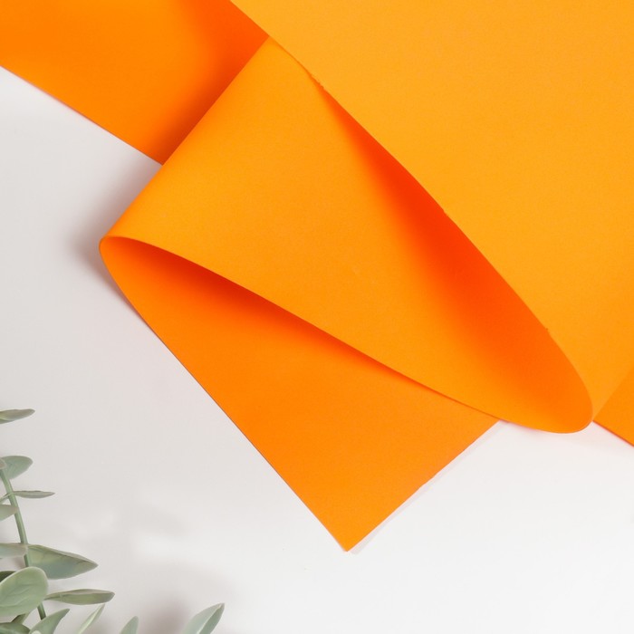 Фоамиран иранский, 0.8-1 мм, оранжевый/125, 60×70 см - Фото 1