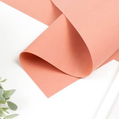 Фоамиран иранский, 0.8-1 мм, коралл, 60×70 см, МИКС