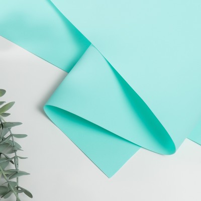 Фоамиран иранский, 0.8-1 мм, аквамарин, 60×70 см