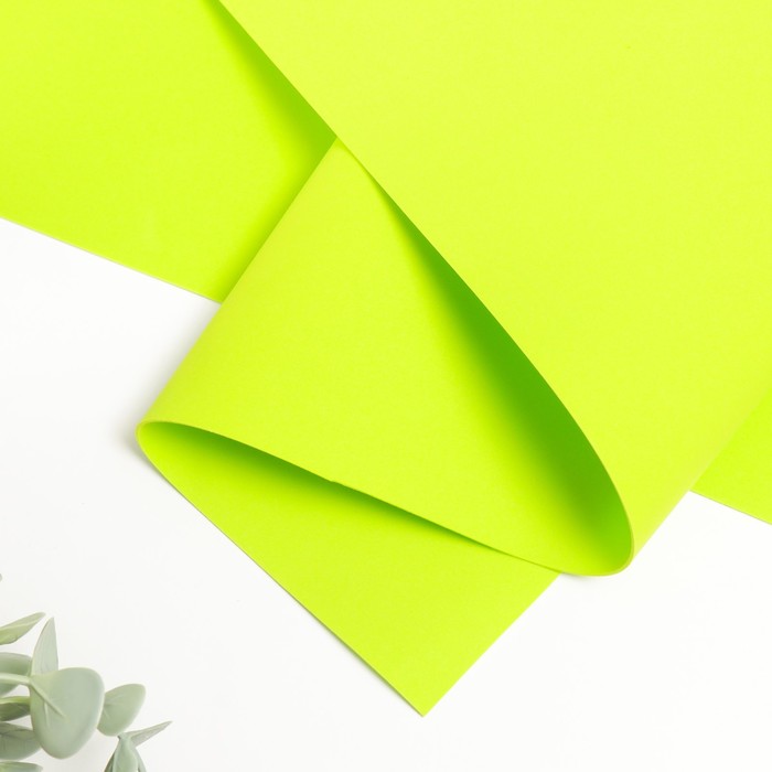 Фоамиран иранский, 0.8-1 мм, жёлто-зелёный, 60×70 см - Фото 1