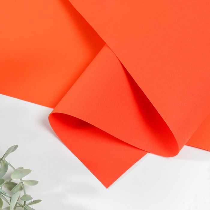 Фоамиран иранский, 0.8-1 мм, томатный, 60×70 см, МИКС - Фото 1