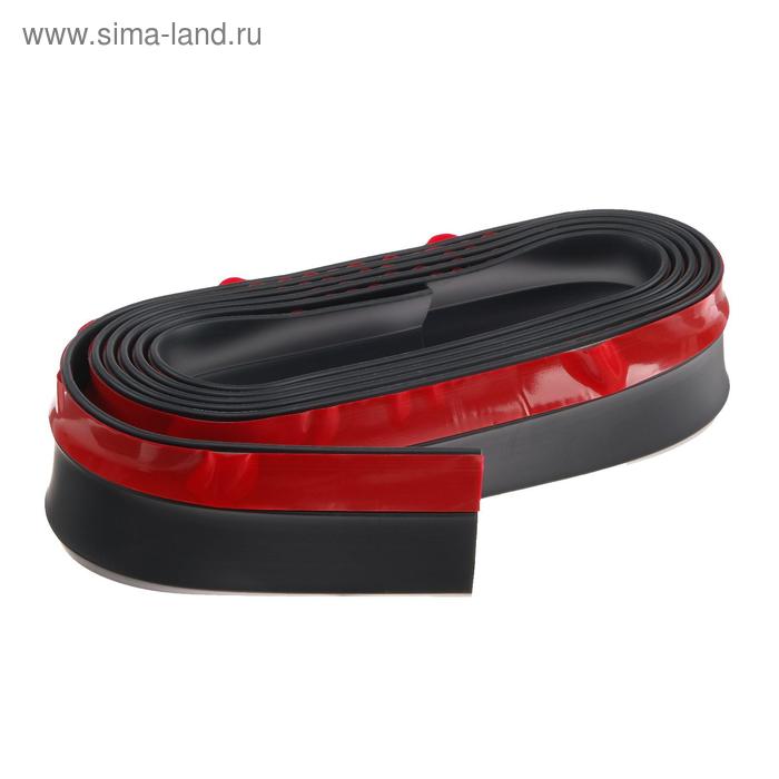 Защитная лента юбки бампера TORSO, длина 2.5 м, высота 5 см, черный - Фото 1