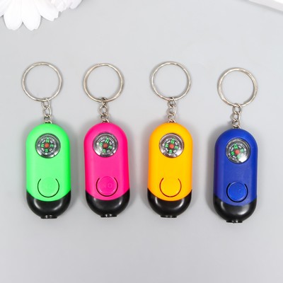 Фонарик брелок для ключей на кольце «Компас», 4.8×2.8×1 см, МИКС