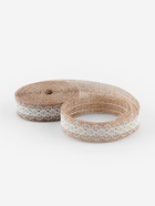 Лента текстильная «Кружево», 20 мм, 4.5±0.5 м, бежевая - Фото 2