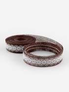 Лента текстильная «Кружево», 20 мм, 4.5±0.5 м, коричневая - Фото 2