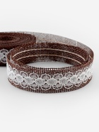 Лента текстильная «Кружево», 20 мм, 4.5±0.5 м, коричневая - Фото 3