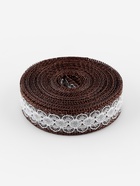 Лента текстильная «Кружево», 20 мм, 4.5±0.5 м, коричневая - Фото 4