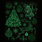 Интерьерная наклейка со светящимся слоем «Новогодние узоры», 21 х 29,7 см - Фото 2