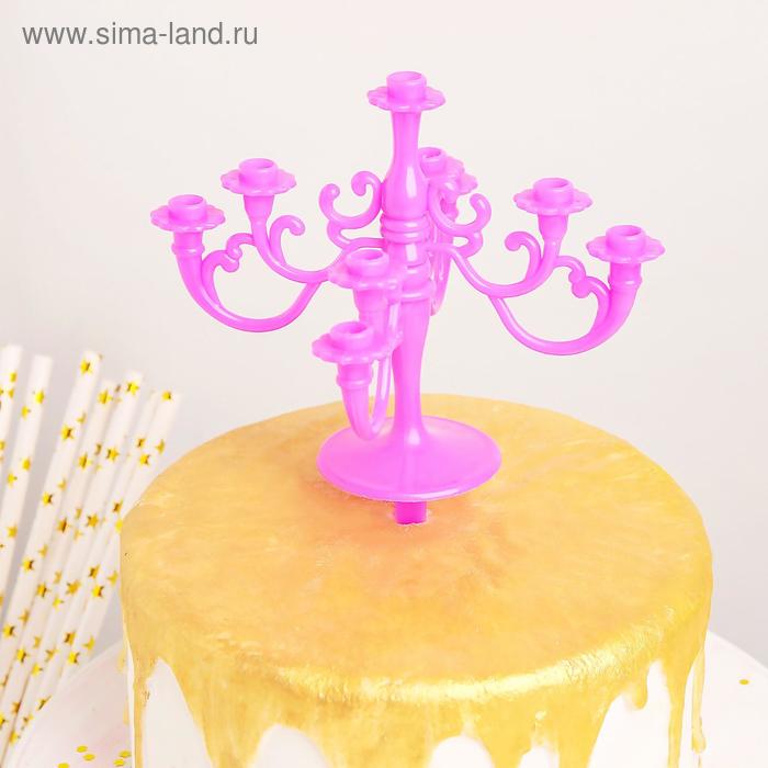 Канделябр для торта Доляна, 13×13×13,5 см, цвет МИКС - Фото 1
