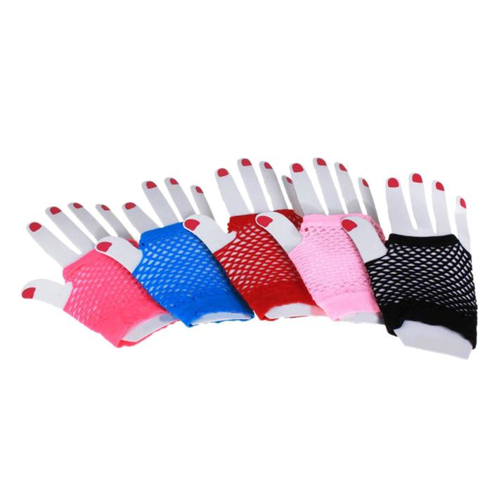 Карнавальные перчатки «Сеточка», набор 2 шт., цвета МИКС - Фото 1