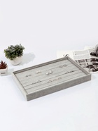 Подставка для колец «QF. Флок», 7 полос, 35×24×3 см, серая 2365418