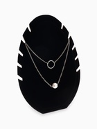 Подставка под кулоны и цепочки «QF. Овал», 5 мест, 20×1.5×28 см, чёрная - Фото 1