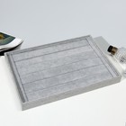 Подставка для колец 5 полос, флок, 35*24*3 см, цвет серый - Фото 2