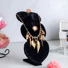 Подставка для украшений "3 Сердца", с крючками, 12*13*24 см, цвет чёрный - Фото 1