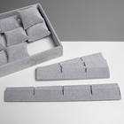 Подставка для часов, браслетов QF, 12 мест, 35×24×5 см, серая - Фото 6