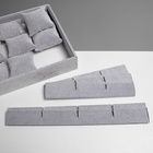 Подставка для часов, браслетов QF, 12 мест, 35×24×5 см, серая - Фото 5