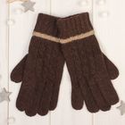 Перчатки женские "Далия", размер 16 (р-р произв. 8), цвет коричневый - Фото 1