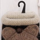 Митенки шерстяные детские «Мишутка», р. 18 (р. произв. 9), цвет синий, бежевый - Фото 5