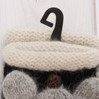 Митенки шерстяные детские "Мишутка", размер 18 (р-р произв. 9), цвет чёрный/серый - Фото 4