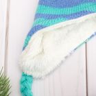 Комплект утеплённый для мальчика "Полосатик" (шапка, шарф), р-р 50, цв. синий/голубой - Фото 3