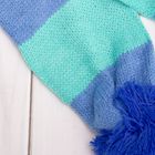 Комплект утеплённый для мальчика "Полосатик" (шапка, шарф), р-р 50, цв. синий/голубой - Фото 5