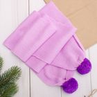 Комплект для девочки (шапка, шарф), размер 50, цвет фиолетовый - Фото 6