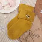 Носки детские тёплые Collorista "Пёсик", размер 12 (18-20), цвет горчичный - Фото 1