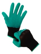 Перчатки садовые, нейлоновые «Землеройки», с латексной пропиткой, с когтями, размер 10, зелёные, Greengo - Фото 16