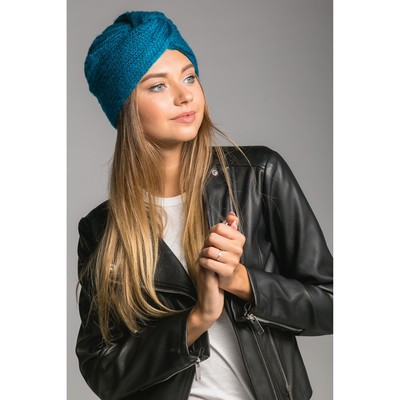 Шапка-чалма женская "Восточная краса", размер 54-56, цвет синий