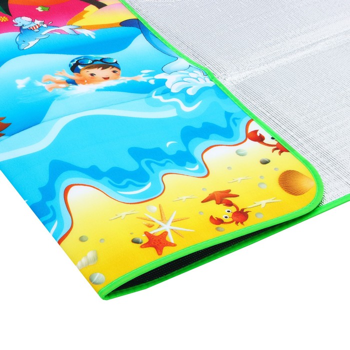 Игровой коврик для детей на фольгированной основе «Морской мир», размер 180х150x0,5 см, Крошка Я - фото 1908326320