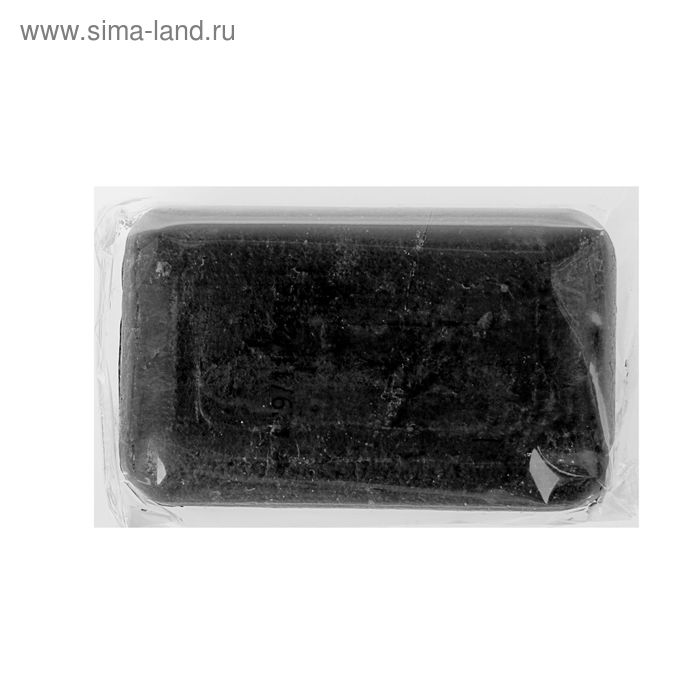 Черное мыло 75 гр кусковое в коробке натуральное косметическое - Фото 1