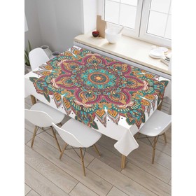 Скатерть на стол «Цветочный орнамент», прямоугольная, сатен, размер 120х145 см