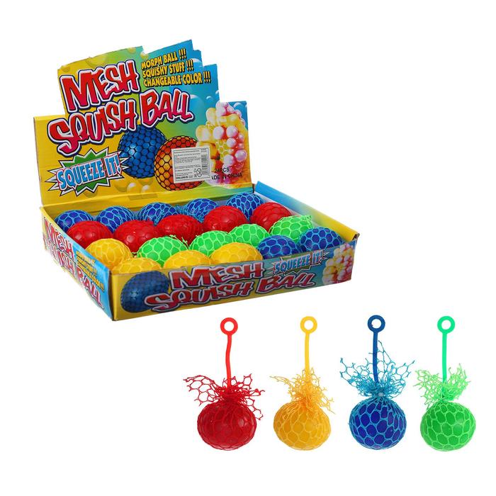 Антистресс игрушка, мялка в сетке, с хвостиком, МИКС - Фото 1