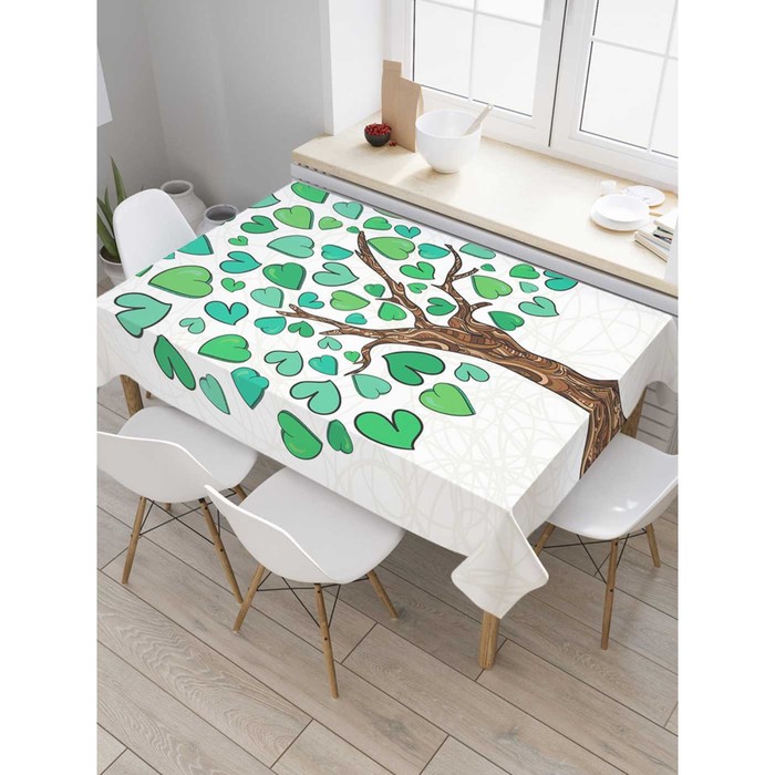 Скатерть на стол «Оригинальное дерево», прямоугольная, сатен, размер 145х180 см
