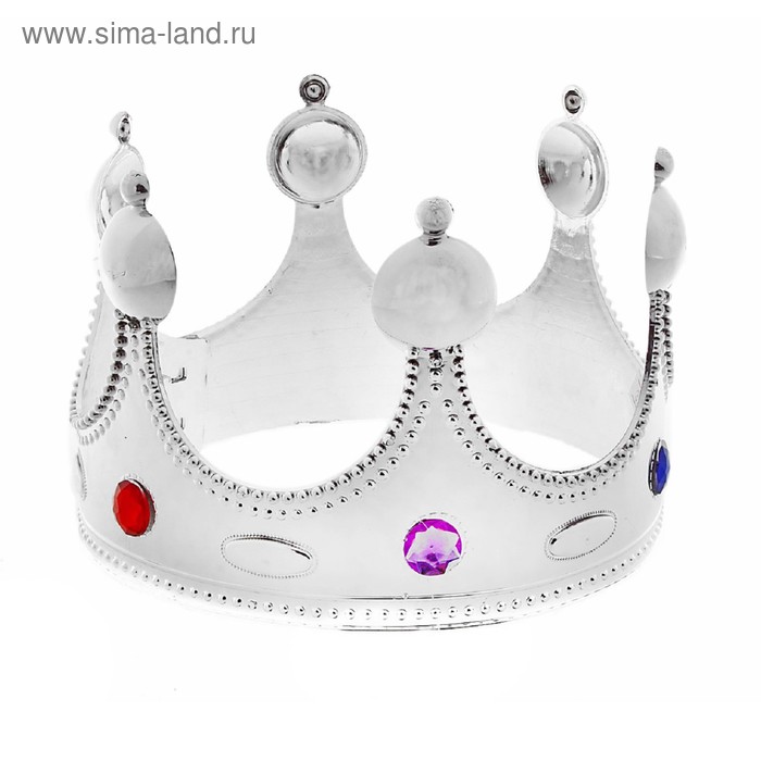 Корона «Для короля», серебристая - Фото 1