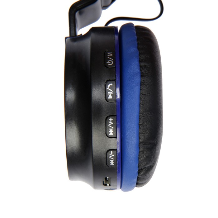Наушники беспроводные Luazon HQ-3, складные, микрофон, microSD, черно-синие - фото 51293853