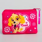Кошелек детский для девочки на молнии, плюшевый, 12×8 см, Щенячий патруль - Фото 4